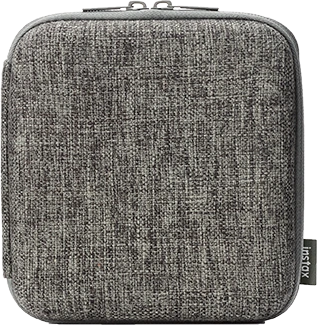 instax Link WIDE case mocha gray dicht voorkant