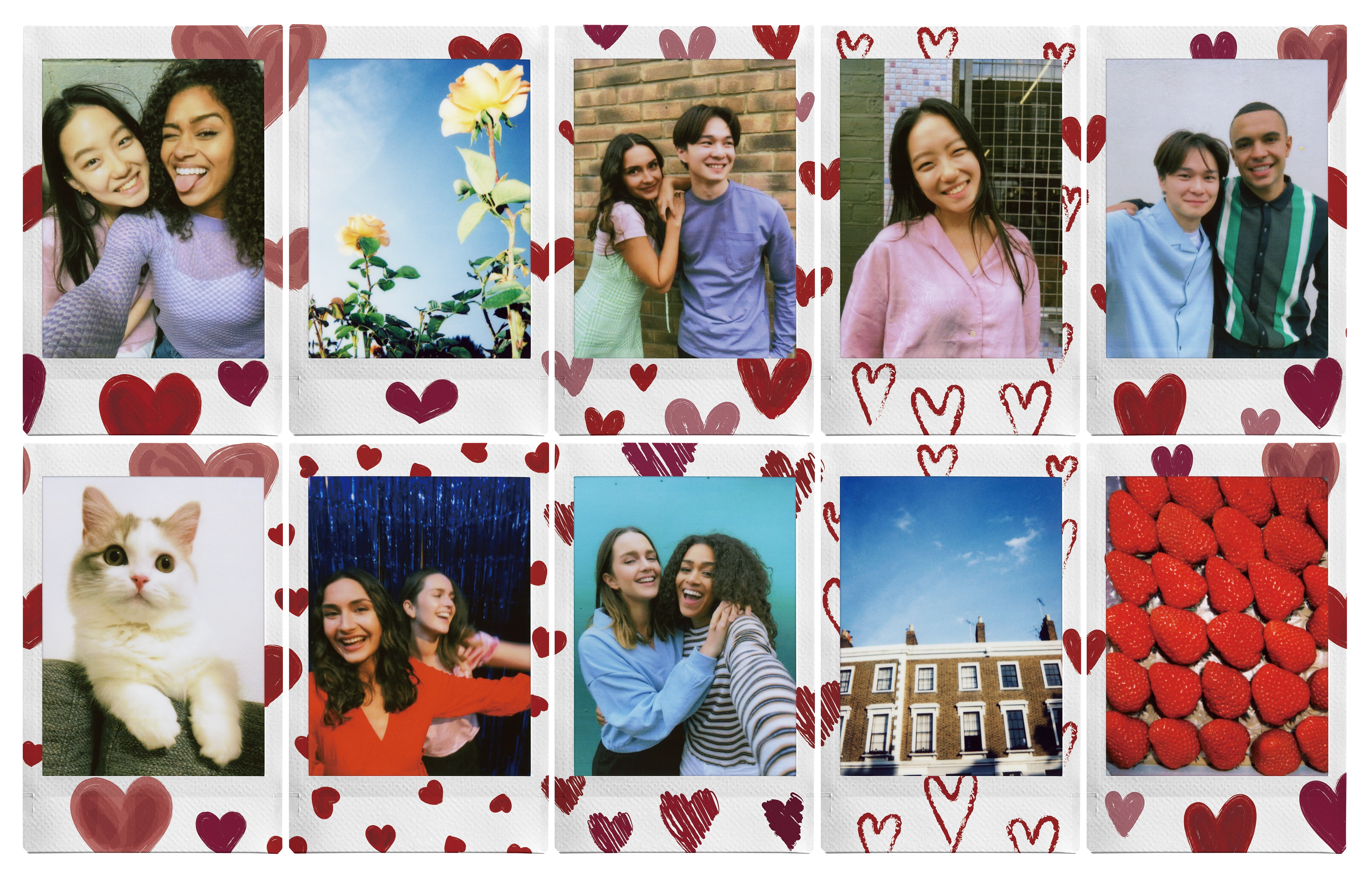 instax mini heart sketch - voorbeeld