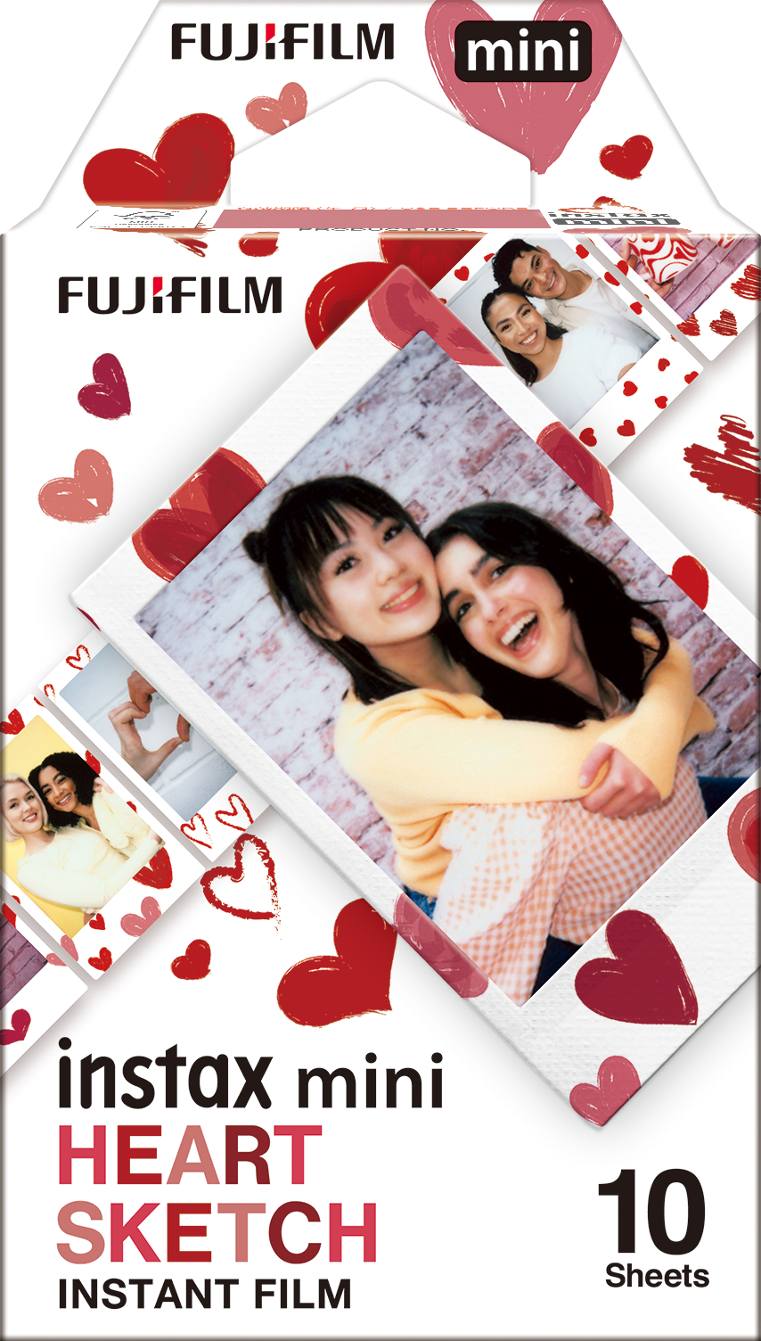 instax mini film heart sketch - voorkant