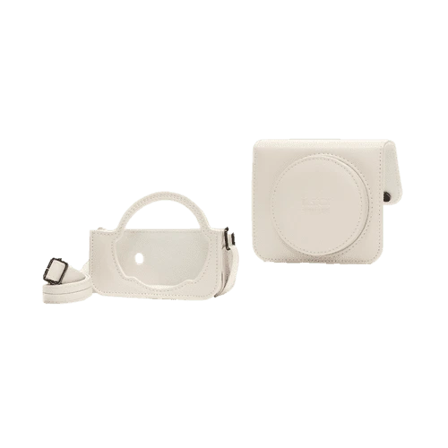instax SQUARE SQ1 case chalk white voorkant boven -en onderkant zonder camera